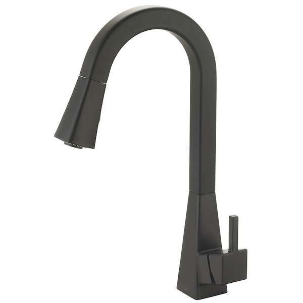 Olympia Single Handle Pull-Down Kitchen Faucet in Matte Black K-5060-MB - main